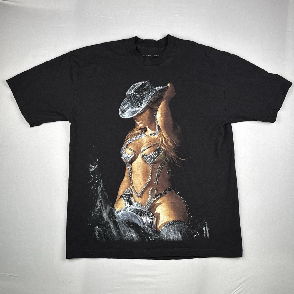 Beyonce Renaissance World Tour 2023 T-Shirt Black Men's Size L